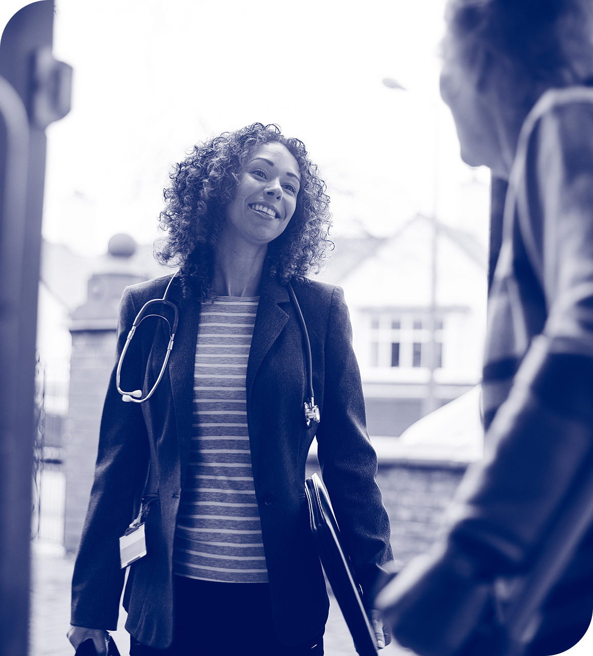 Smiling healthcare worker